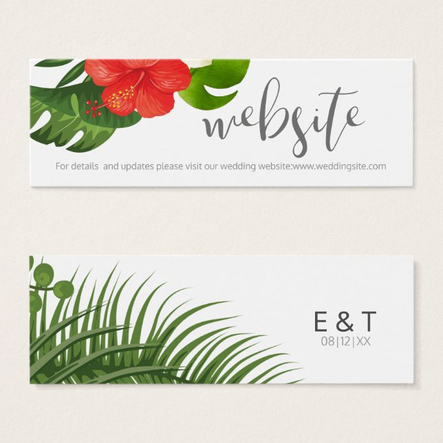 Site Web Mariage floral tropical Insérer ID475 (Devant & derrière)