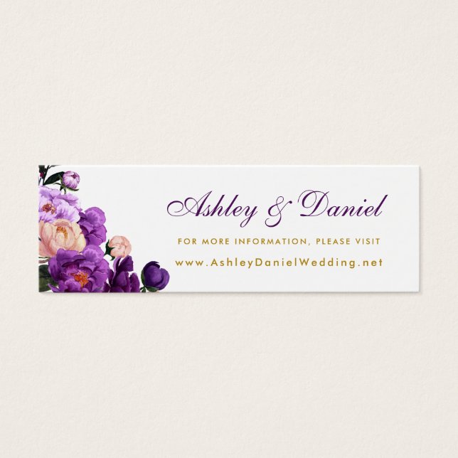 Site Web Mariage Purple Gold Insérer une carte (Devant)