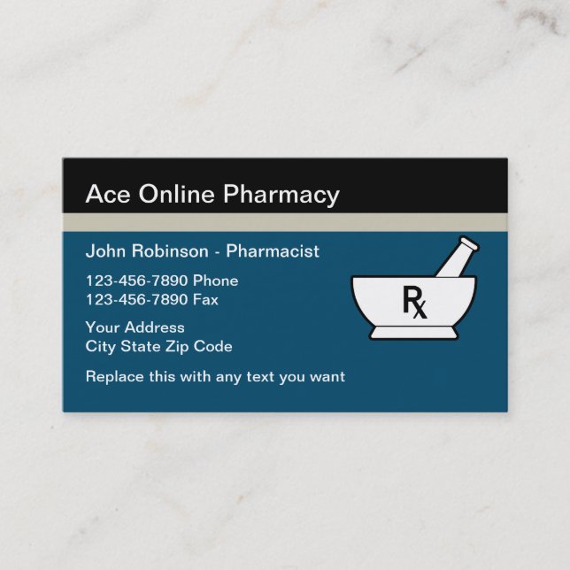 Site Web Pharmacy Pharmacy Cartes de visite (Devant)