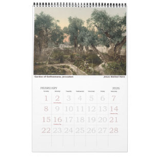 Sites sacrés dans le calendrier de Terre Sainte