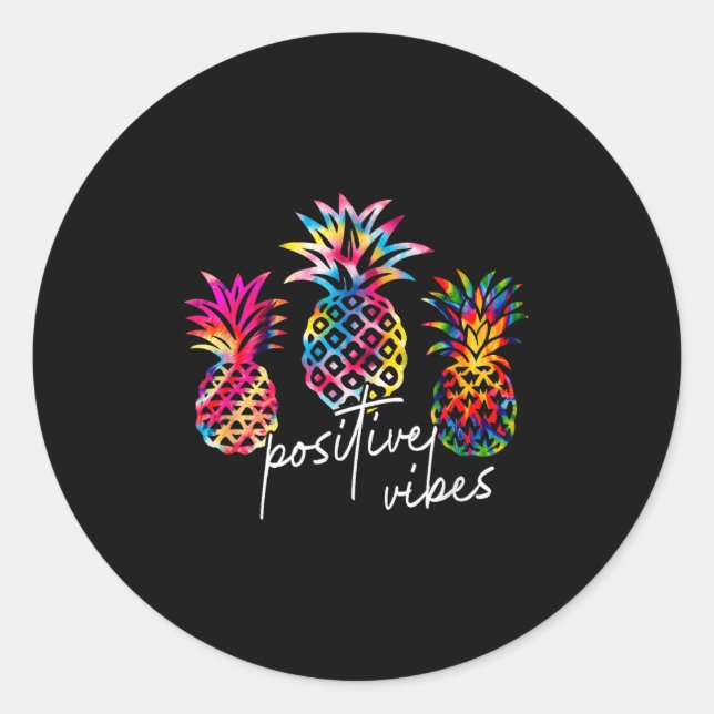 Sitive Vibe Ne Transfer Day Infertility Ivf Tie Dy Runder Aufkleber (Vorderseite)