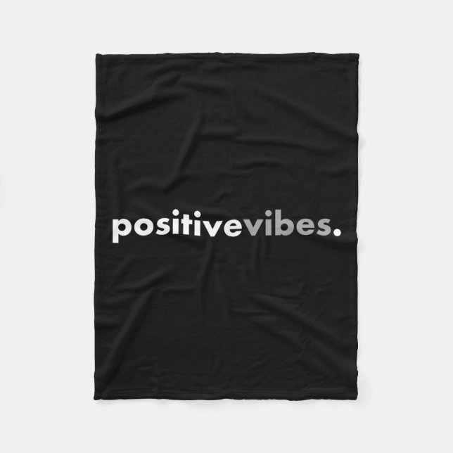 Sitive Vibes Motivational Encouraging Message Fun  Fleecedecke (Vorderseite)