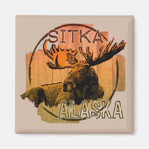 Sitka Alaska-Orangenmagnet Magnet