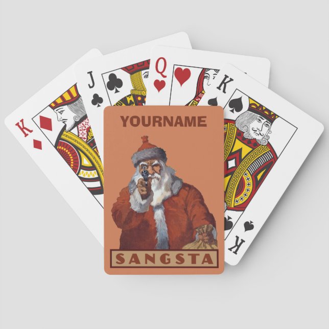 Sitsta Santa benutzerdefinierte Spielkarten (Rückseite)