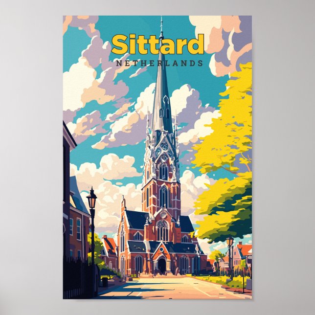 Sittard Netherlands Travel Art Vintag Poster (Vorne)