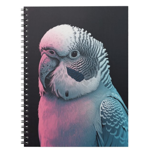 Sittich-Vogelschreibheft Journal Notizblock (Vorderseite)