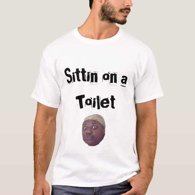 Sittin auf einer Toilette T-Shirt (Vorderseite)