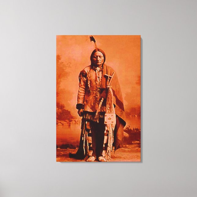"Sitting Bull" auf LEINWAND Indianerrending (Vorderseite)
