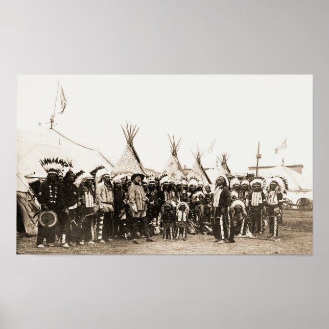 Sitting Bull & Buffalo Bill Group Picture Poster (Vorne)