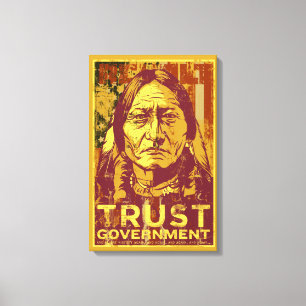 Sitting Bull dehnte Leinwand-Druck aus Leinwanddruck