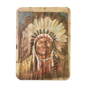Sitting Bull Indischer Chef Magnet