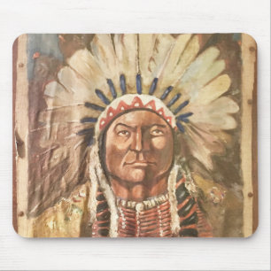 Sitting Bull Indischer Chef Mousepad