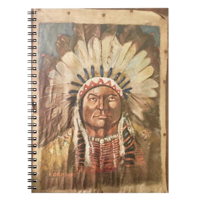 Sitting Bull Indischer Chef Notizblock (Vorderseite)