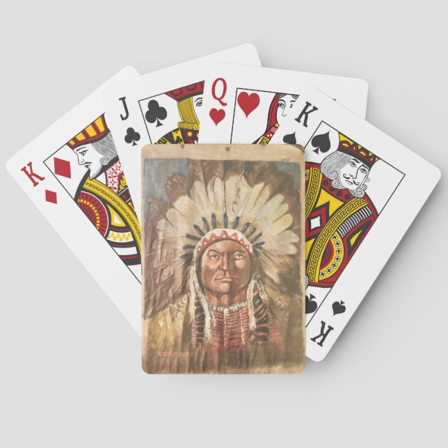 Sitting Bull Indischer Chef Spielkarten (Rückseite)