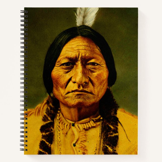 Sitting Bull Native American First Nations Chef Notizbuch (Vorderseite)
