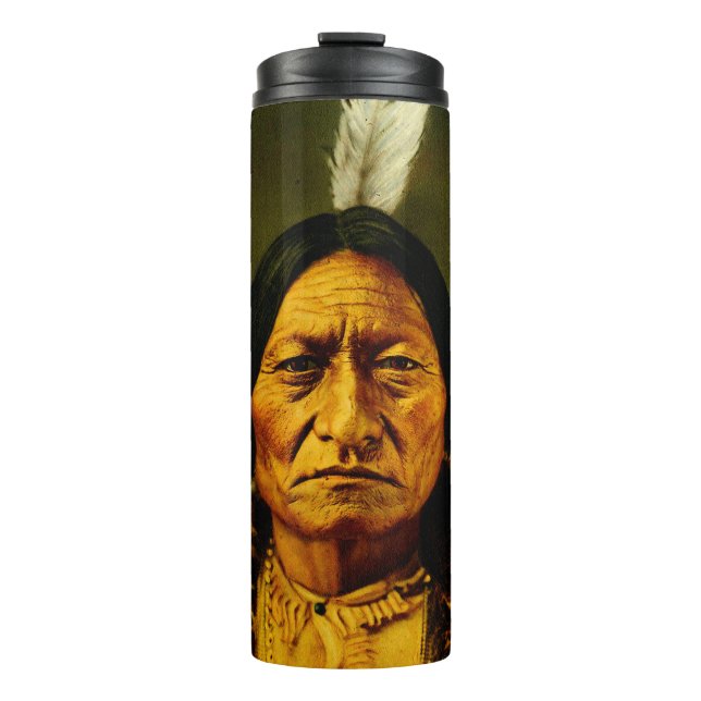 Sitting Bull Native American First Nations Chef Thermosbecher (Vorderseite)