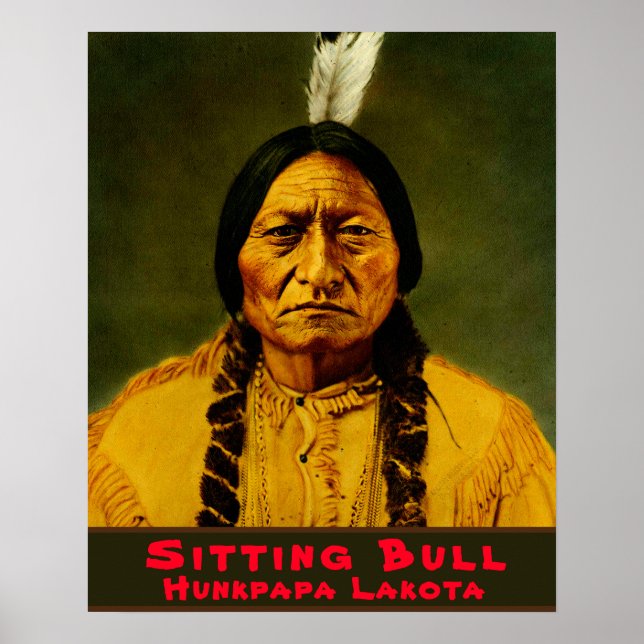 Sitting Bull Native American Tribal Chef Poster (Vorne)