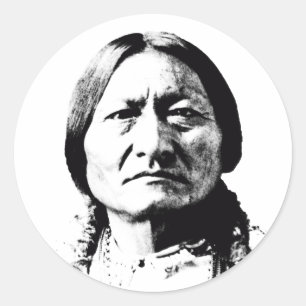 Sitting Bull Runder Aufkleber