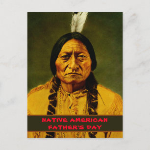 Sitting Bull Stammes-Indianer-Vatertag Postkarte