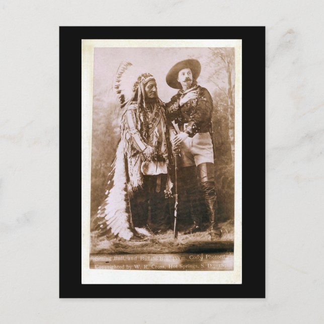Sitting Bull und Buffalo Bill 1895 Postkarte (Vorderseite)
