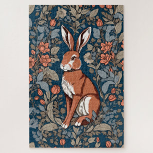 Sitting Hare William Morris Inspiriert floral