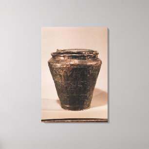 Situla mit drei repousse dekorativen Bändern Leinwanddruck