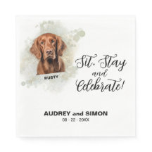 Sitz, bleib & feiere Irish Setter Hochzeitsgetränk