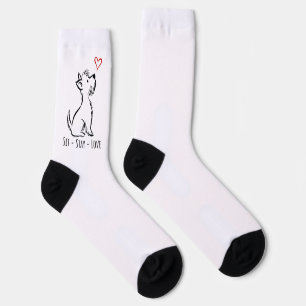 Sitz-Bleib-Liebe Westie Socken