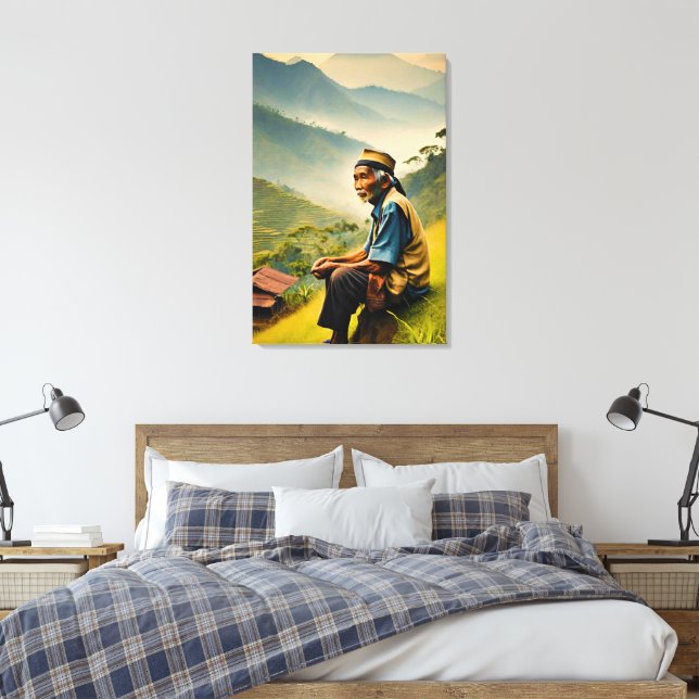Sitz in der Stille Leinwanddruck (Insitu (Schlafzimmer))