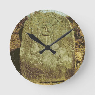 SitzBodhisattva, Koreaner, ANZEIGE c.985 (Granit) Runde Wanduhr