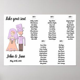 Sitzdiagrammplakat - Bridge und Groom Design Poster