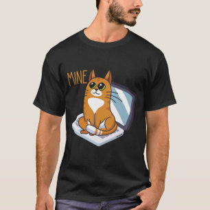 Sitzen auf Computer Funny Zuhause Office Kitty T-Shirt