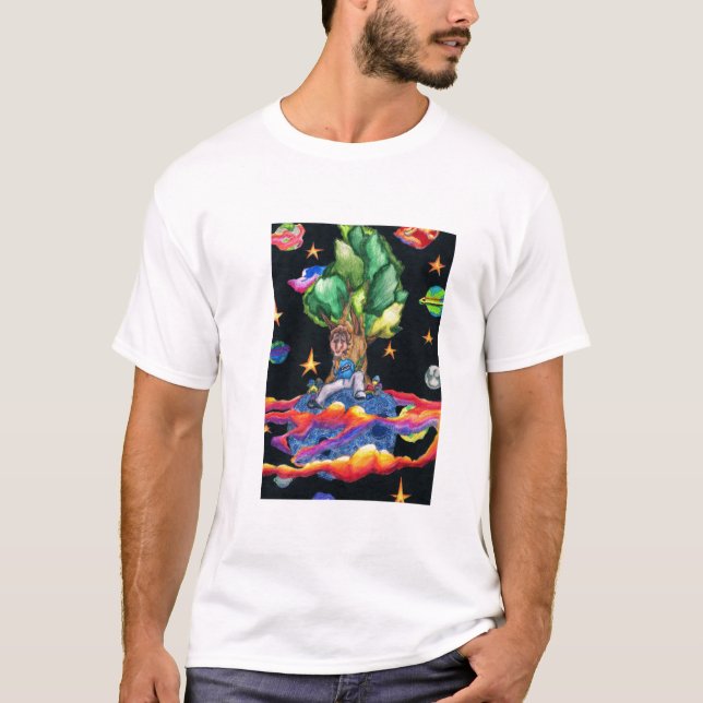 Sitzen auf die Welt T-Shirt (Vorderseite)