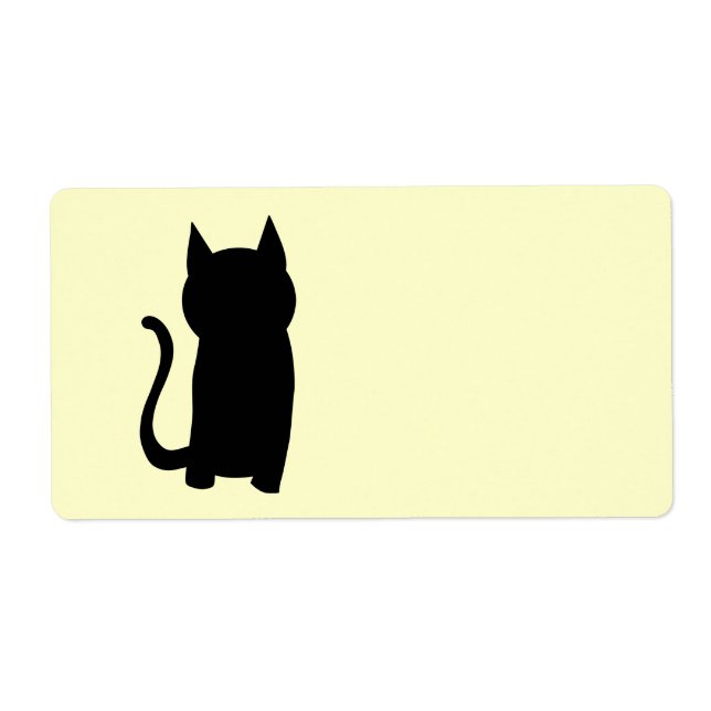 Sitzen Black Cat Silhouette. (Vorne)