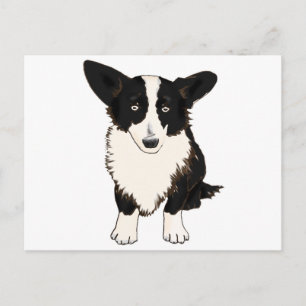 Sitzen Cardigan Welsh Corgi Illustration Postkarte