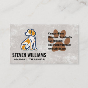 Sitzen Doggy Paw Visitenkarte