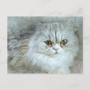 Sitzen Hübsche Kitty   ABSTRAKT   Wasserfarbe Postkarte