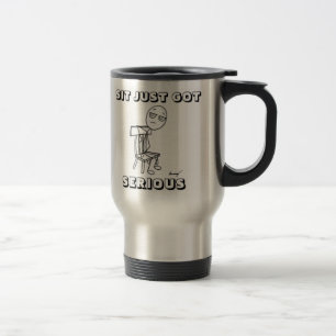 SITZEN IST ERNST GEWORDEN Reise-Tasse Reisebecher