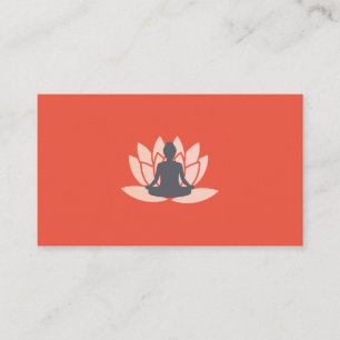 Sitzen Lotus Blume marmoriert Visitenkarte