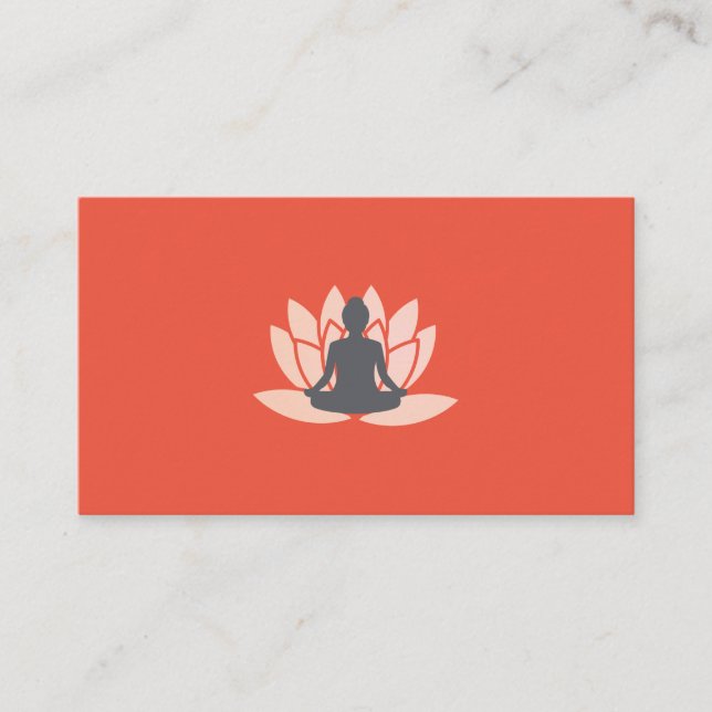 Sitzen Lotus Blume marmoriert Visitenkarte (Vorderseite)