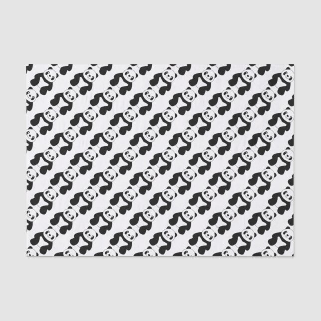 Sitzen Panda Seidenpapier (Vorderseite)