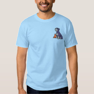 Sitzen Sie Schnauzer Kundgebung-O Besticktes T-Shirt