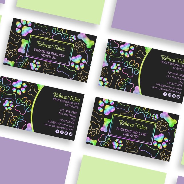 Sitzen von Haustieren, Hundeschlittgehen, Geschäft Visitenkarte (Von Creator hochgeladen)
