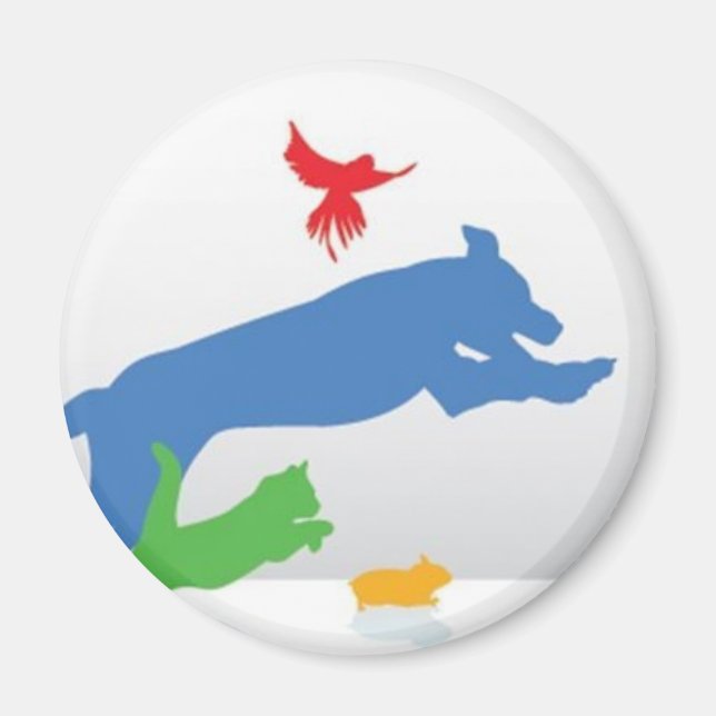 Sitzen von Haustieren Magnet (Vorne)