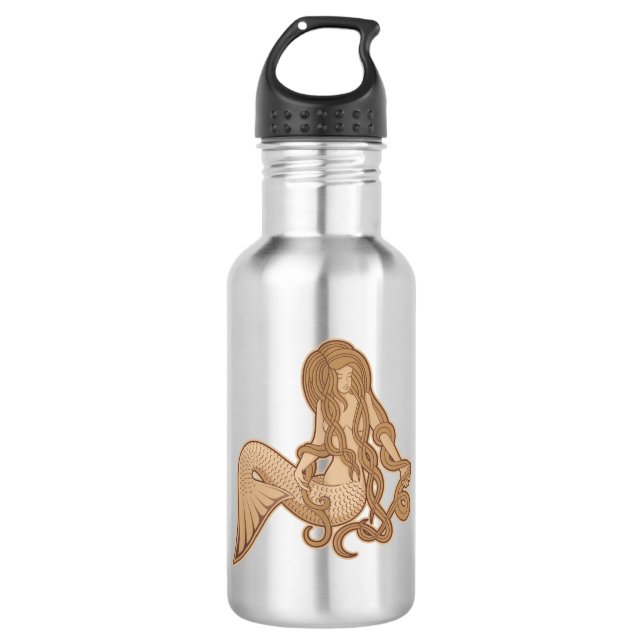 Sitzen von Meerjungfrau Trinkflasche (Vorderseite)