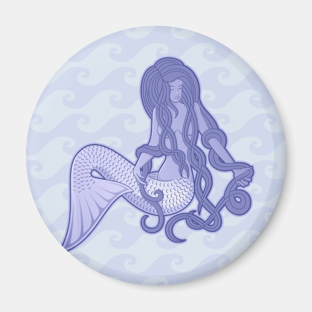 Sitzen von Mermaid Blue Magnet (Vorne)