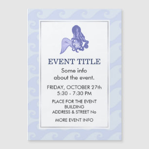 Sitzen von Mermaid Blue Magnetkarte