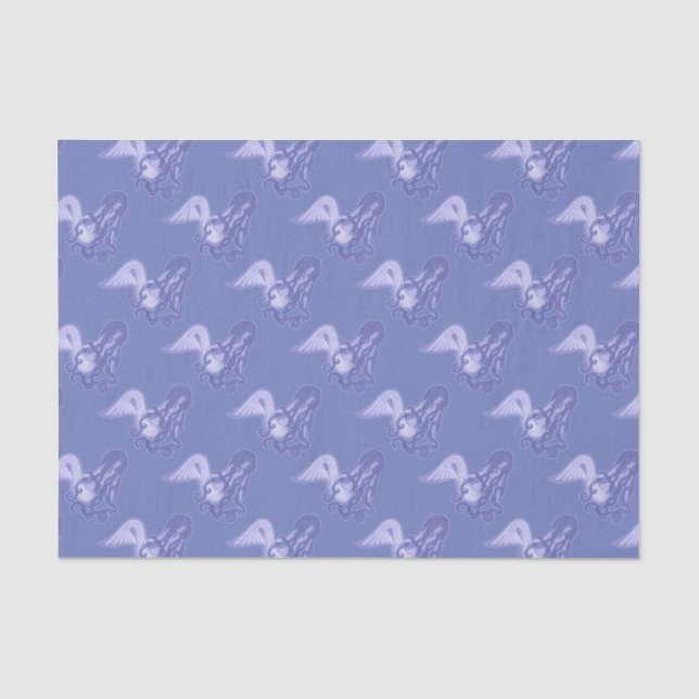Sitzen von Mermaid Blue Seidenpapier (Vorderseite)