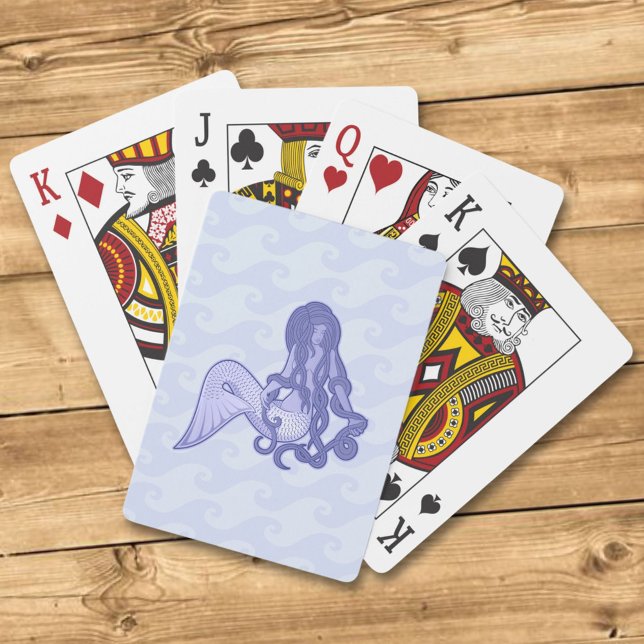Sitzen von Mermaid Blue Spielkarten (Von Creator hochgeladen)