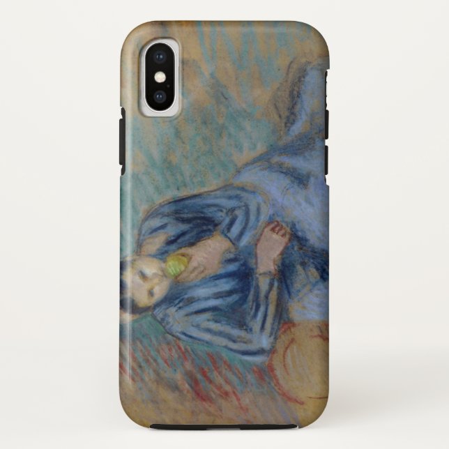 Sitzende Bauernfrauen schneiden einen Apfel Case-Mate iPhone Hülle (Rückseite)